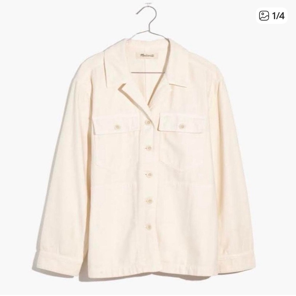 Women’s Madewell Corduroy Shacket Button Down Shirt 100% Cotton Size Medium